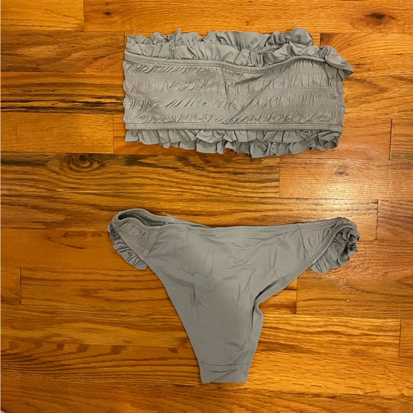 Light Blue Ruffle Bikini Set - Picture 5 of 8